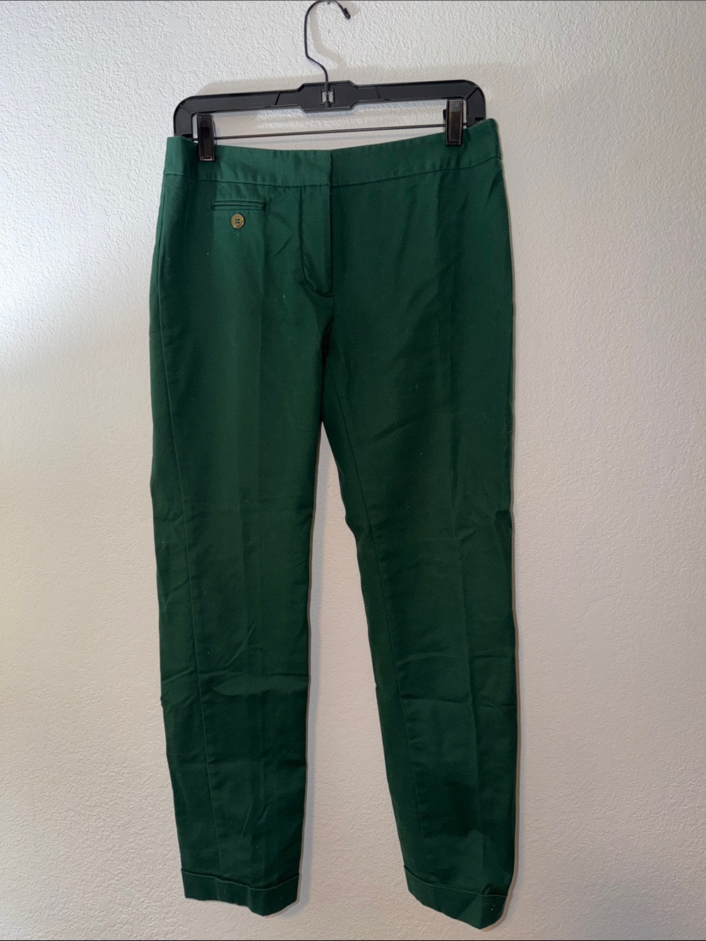 Zara Forest Green Slim Trousers